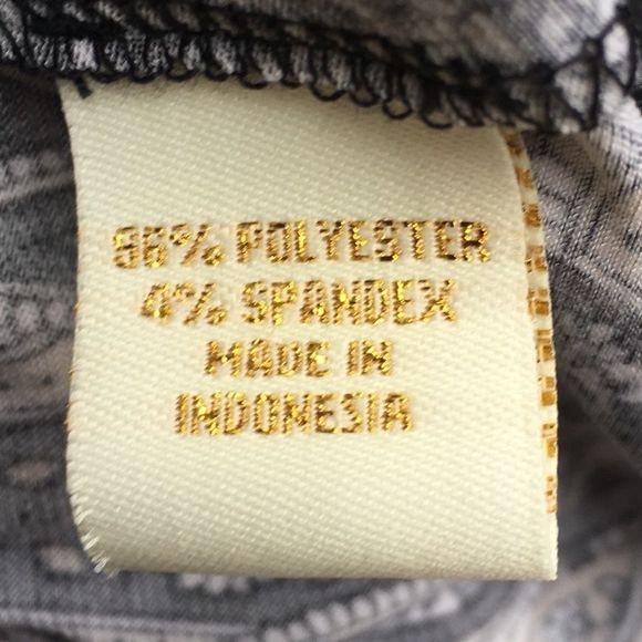 Prelude Paisley Pattern Metallic Speckled Stripe Knit Crew Neck Cuff Shift Dress - Picture 9 of 9